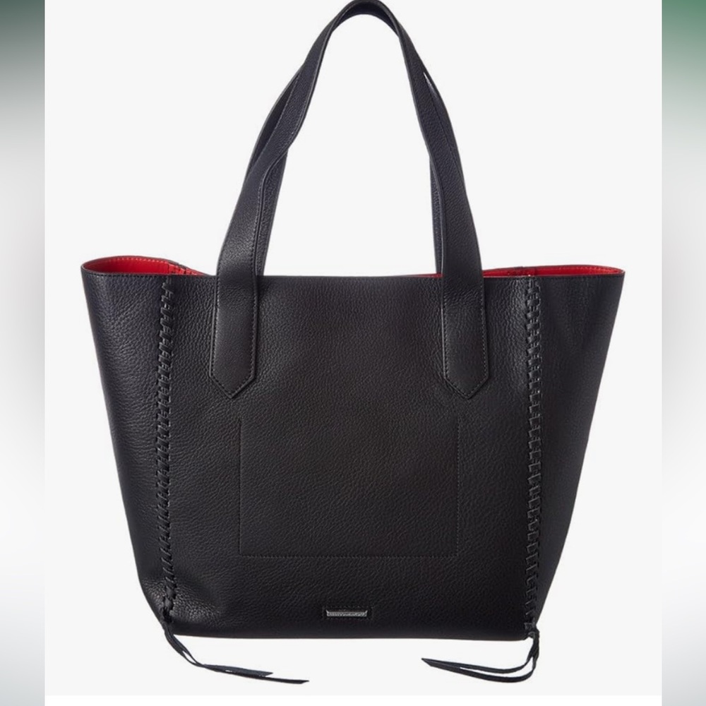 Rebecca Minkoff Medium Panama Tote Black Textured Leather